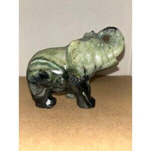 Large Serpentine “New Jade” Elephant